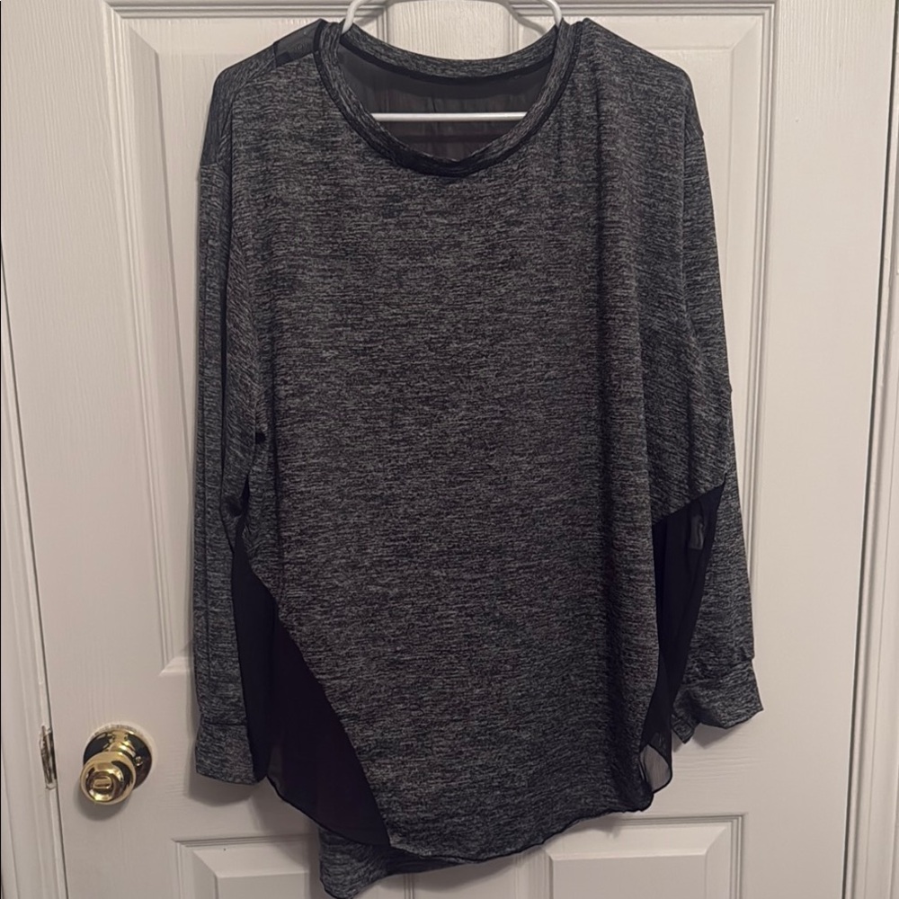 SHEIN Gray Long Sleeve Athletic Shirt